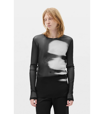 GREG LONGSLEEVES FADING PRTRAIT BLACK/GREY