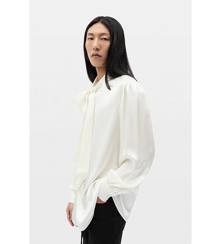 RUNO BOW TIE COLLAR SHIRT IVORY