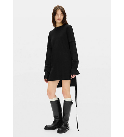 LUCINA BOXY FIT T-SHIRT DRESS BLACK