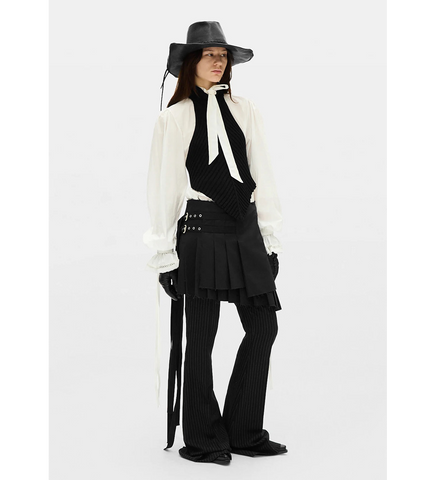 CARINA BOW TIE SHIRT NATURAL WHITE
