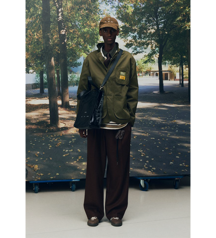 DOUBLE PLEATED PANT BROWN