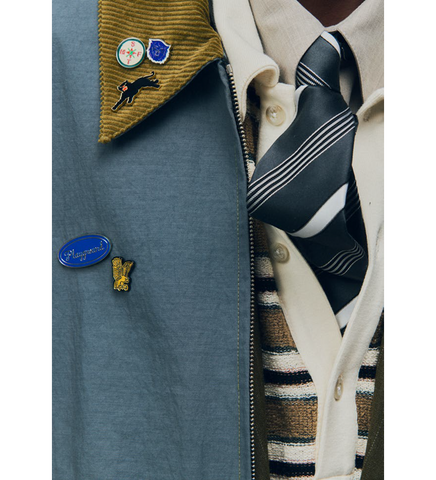 ELASTICATED COACH JACKET BLUE