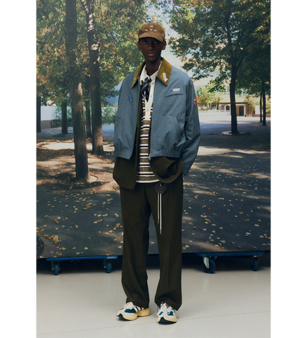 ELASTICATED COACH JACKET BLUE