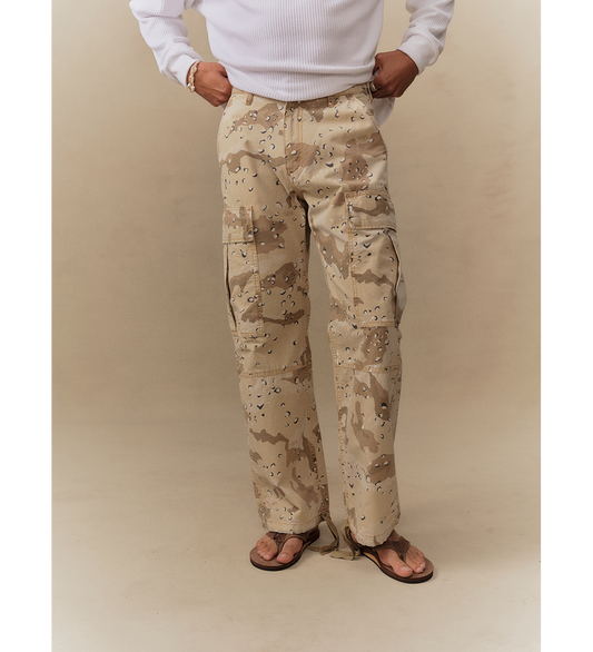 WIDE CARGO PANTS DESERT STROM CAMO