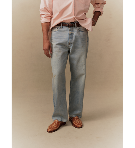 WIDE LEG 5 POCKET JEANS LIGHT WASH