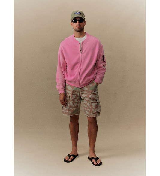 GECKO ZIP UP CREW FUSCHIA