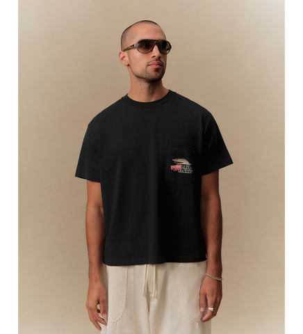 MARLIN BOXY POCKET TEE BLACK