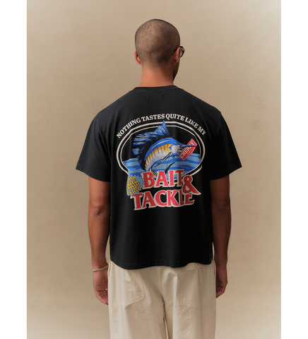 MARLIN BOXY POCKET TEE BLACK