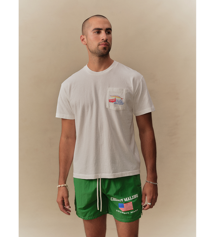 MARLIN BOXY POCKET TEE WHITE