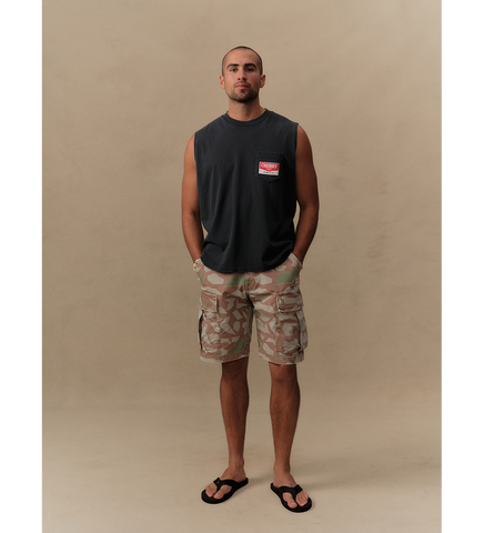 CHEVRON LOGO RUNNING SHIRT BLACK
