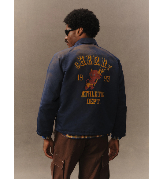NYLON COACH JACKET SUN FADED NAVY
