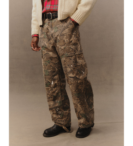 WIDE LEG CARGO PANTS CAMO