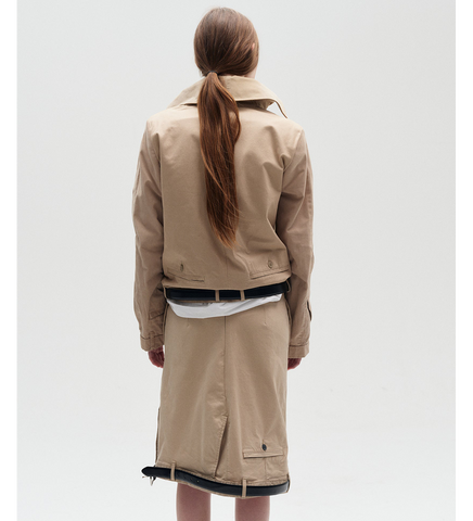 UPSIDEDOWN TROUSER SKIRT BEIGE
