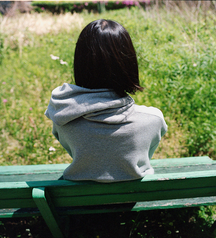 DRAPE HOODIE M GRAY