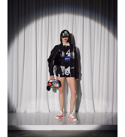 TROMPE L'OEIL POCHETTE BAG BLACK