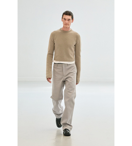WOOL BOUCLE ROUNDNECK FOG BOUCLE