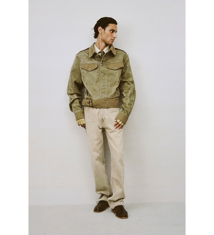 BATTLE JACKET DUSTY OLIVE PIGMENT TWILL