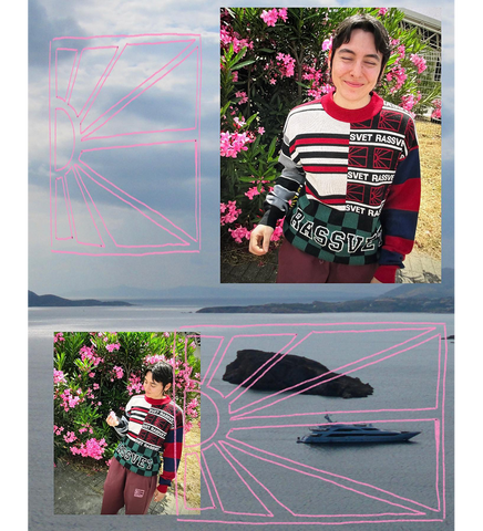 MULTI PANEL CREWNECK JUMPER MULTI