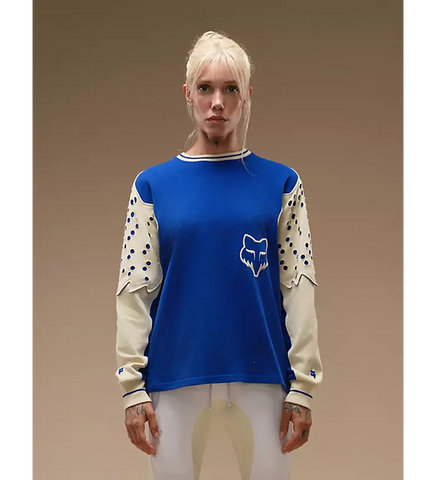 FOX LAB X KIKO KOSTADINOV PERFORATED LONG SLEEVE TEE BLUEBERRY