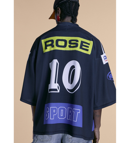 OVERSIZED FOOTBALL TOP BLACK