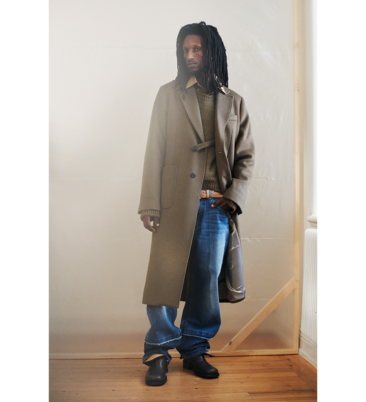 ROBE OVERCOAT DISRUPTIVE MOSS KILO MELTON