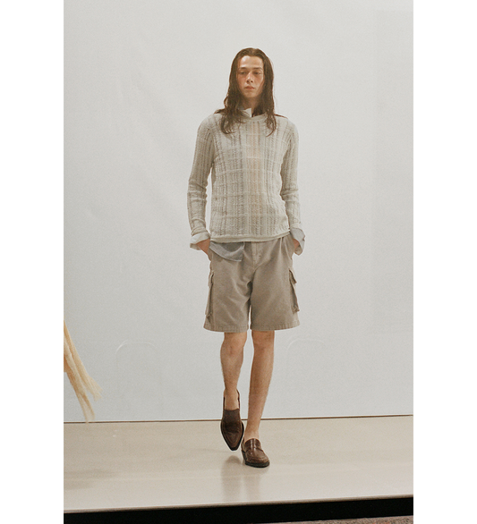 FORMAL ROUNDNECK CLOUD GREY TECH COTTON