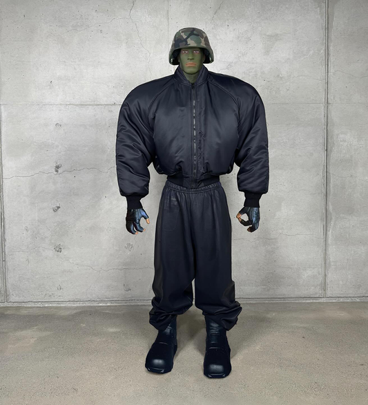 COATED SWEAT PANTS BROWN