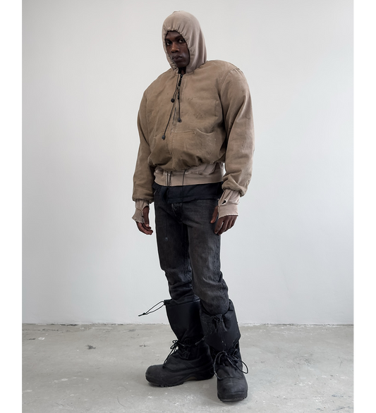 REWORKED WORK JACKET BEIGE MEDIUM #2