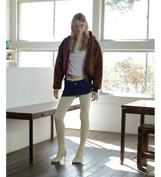 BALLOON BOMBER JACKET PINK DOT/BROWN