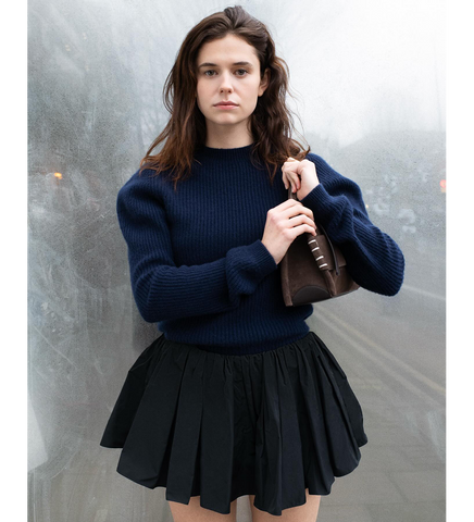 GATHERED SKORT BLACK