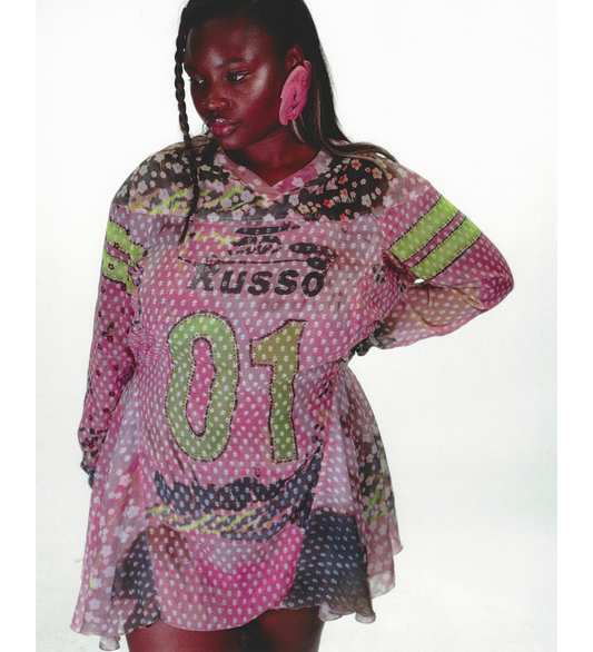 LONG SLEEVE SHORT DRESS PINK