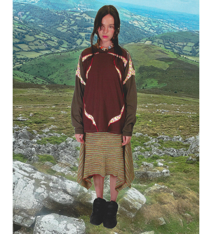 SPORT JERSEY LONG SLEEVE BROWN/FLOWER