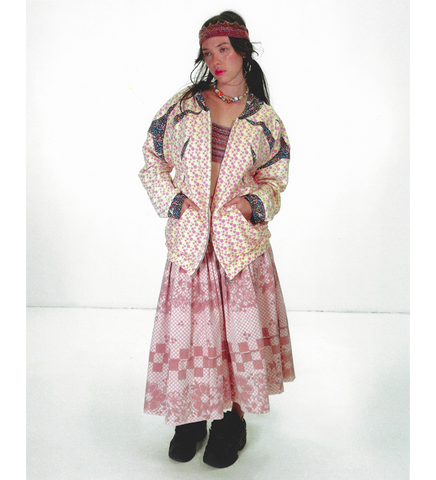 HOODIE PINK/CREAM FLOWER