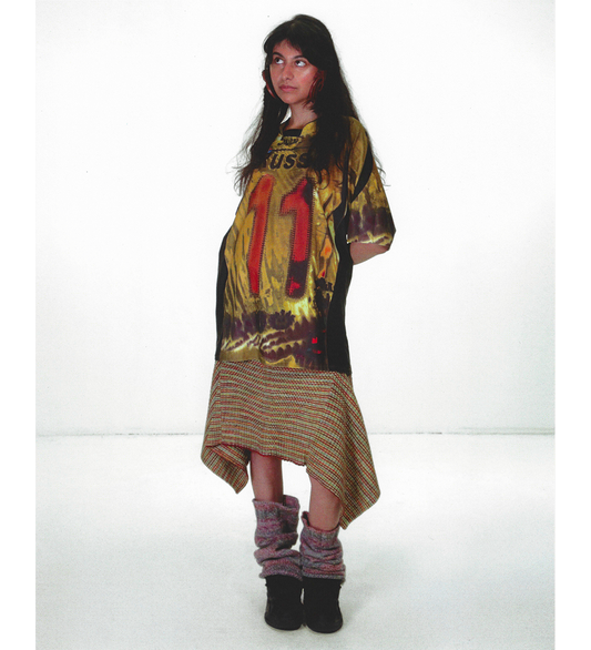 WARRIOR KNIT MIDI SKIRT SUNFLOWER