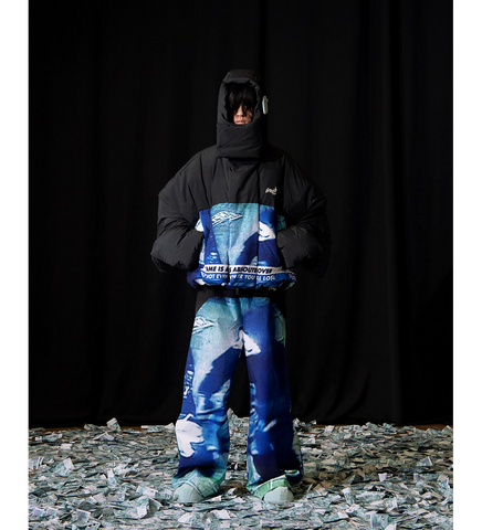 NYLON TRACKSUIT PANT WHITE/LIME/BLUE