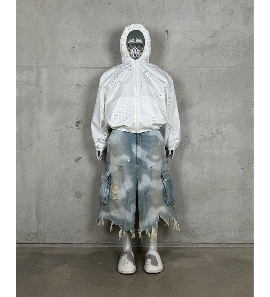 SKY CAMO CARGO SHORTS BLUE