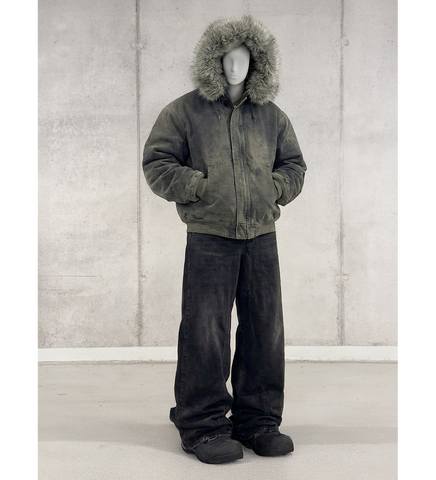 REWORKED BAGGY DENIM BLACK M#1