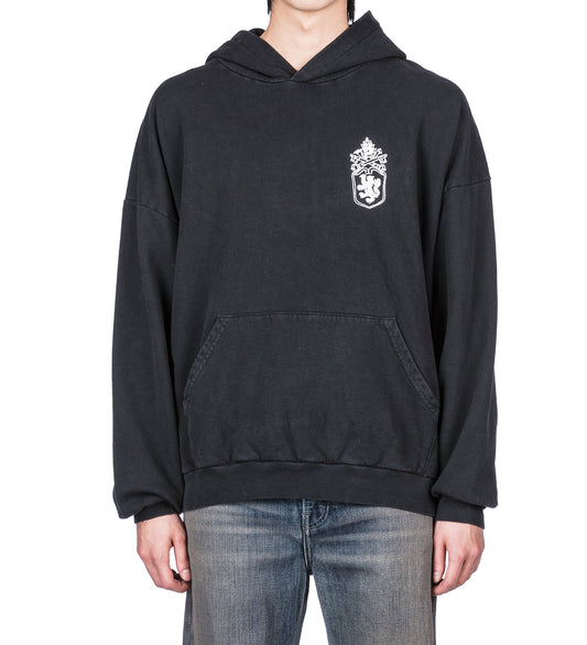 SMALL CREST HOODIE VINTAGE BLACK