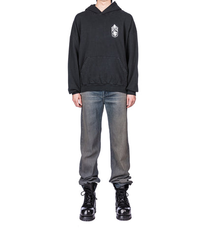 SMALL CREST HOODIE VINTAGE BLACK