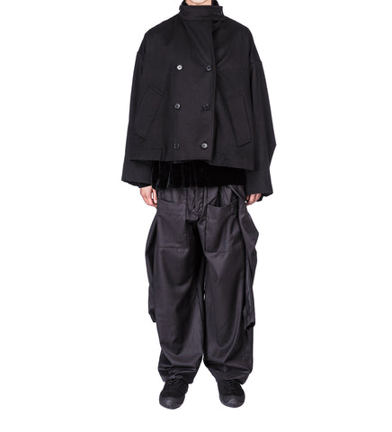 FINE WOOL OVERALL BLACK