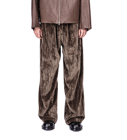 COTTON VELVET FLAP POCKET TROUSERS DUST