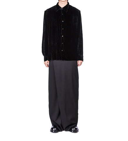 SILK VELVET SHIRT BLACK