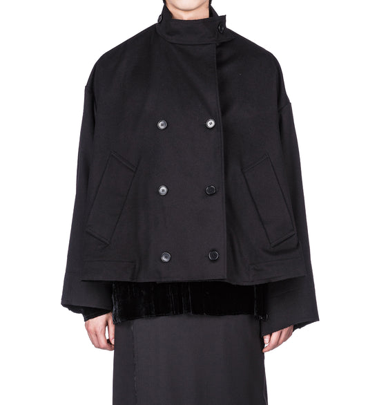 CROPPED OVERSIZED JACKET BLACK