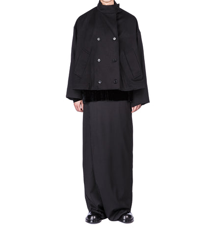CROPPED OVERSIZED JACKET BLACK