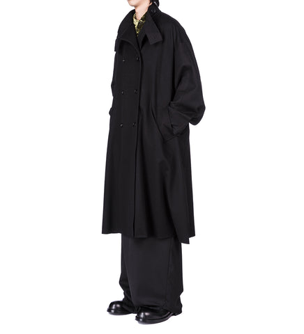 HEAVY WOOL OVERSIZED COAT BLACK