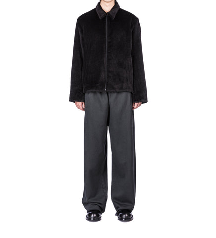 FLEECE FLAP POCKET TROUSERS BLACK
