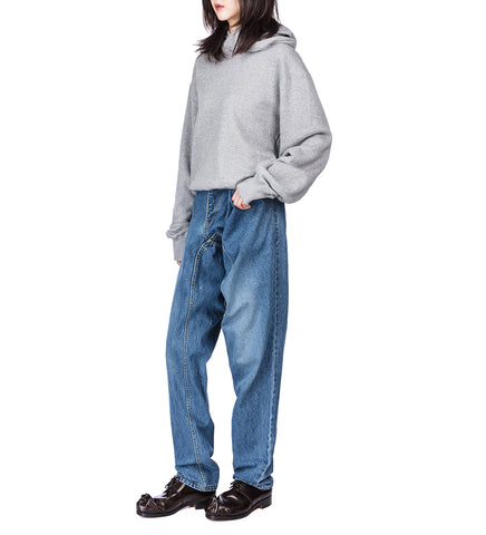 DISTORTED DENIM PANTS BLUE