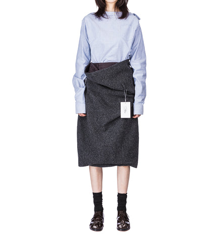 UNBOUND WAIST SKIRT CH GRAY