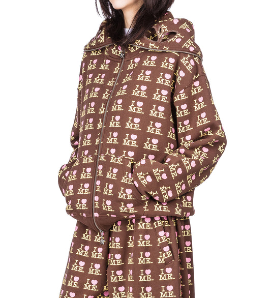 BUTTERFLY HOODIE I HEART ME CHOCO