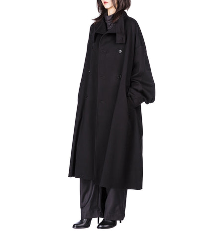 FINE WOOL OVERALL BLACK